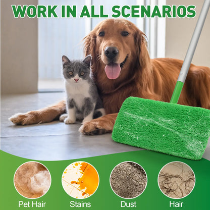 4Pcs Microfiber Mop Pads Compatible with Swiffer Sweeper Mop Wet