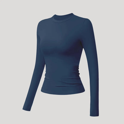5-Piece Solid Sports Tee Set Round Neck Slim Stretchy