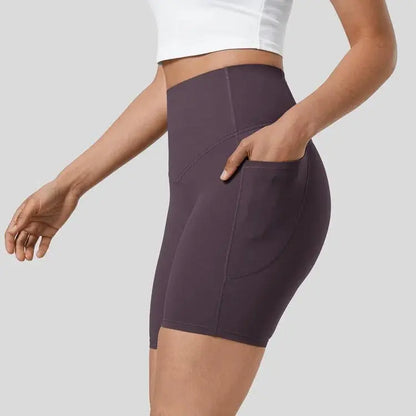 UltraSculpt High Waisted Tummy Control Pocket Shaping Training Biker Shorts 3"/5"/7"/9“