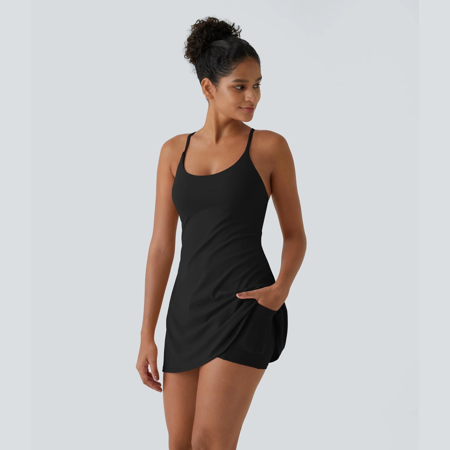 Easy Peezy Backless Active Dress