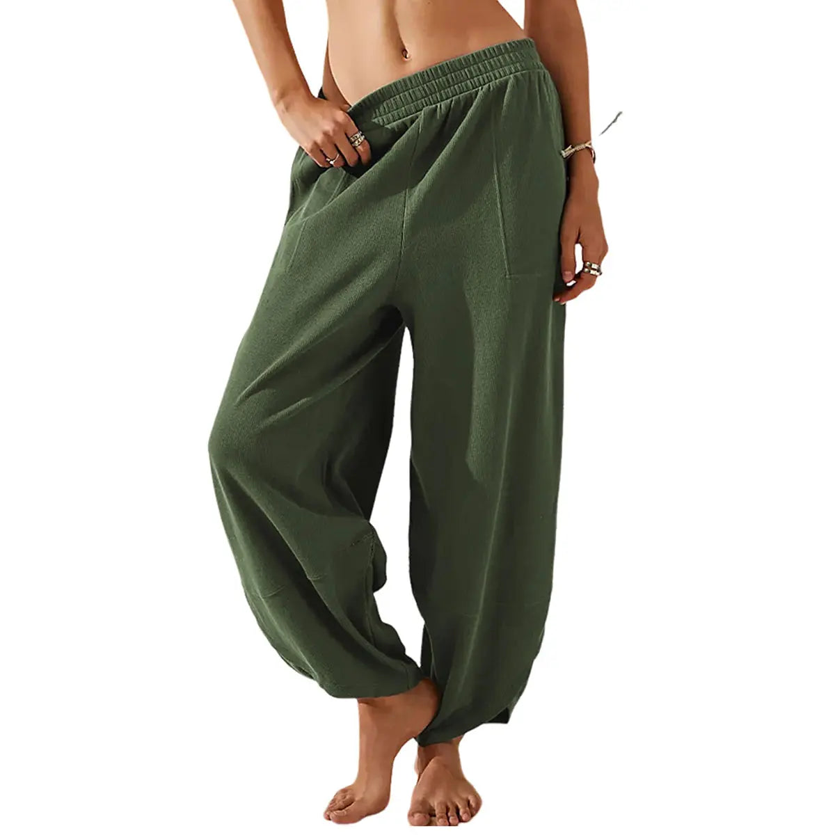 Tanming Women's Baggy Wide-Leg Pants (2 Pack)