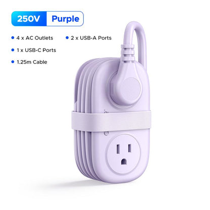 Travel Power Strip, ORICO 4 Outlets 3 USB Ports